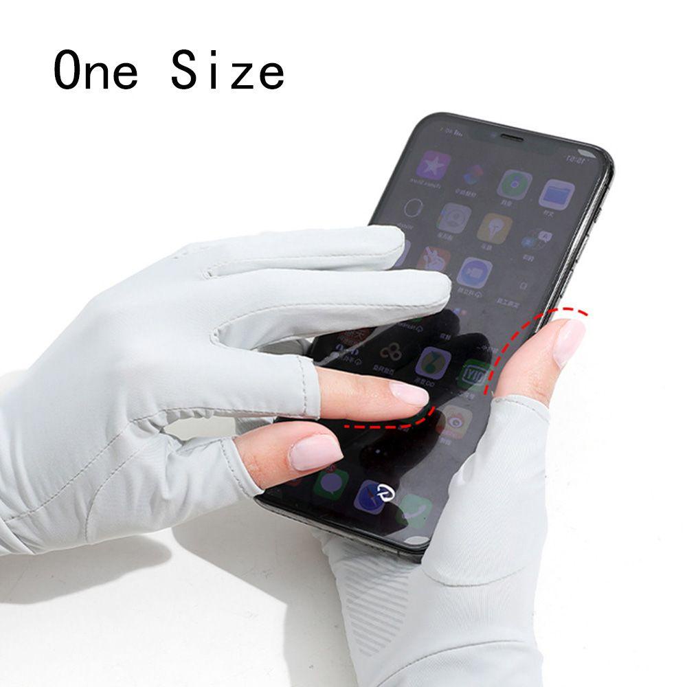 Găng Tay Hở Ngón Chống Nắng Bằng Lụa Mát Sự Bảo Vệ