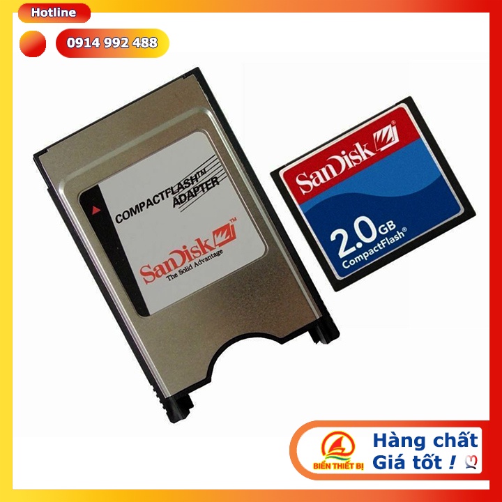 Adapter PCMCIA Sandisk chuyển đổi thẻ nhớ CF sang PCMCIA máy CNC, thiết bị điều khiển xe hơi