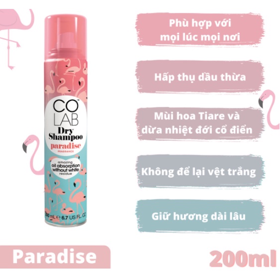 Xịt Gội Khô Hương Nước Hoa COLAB