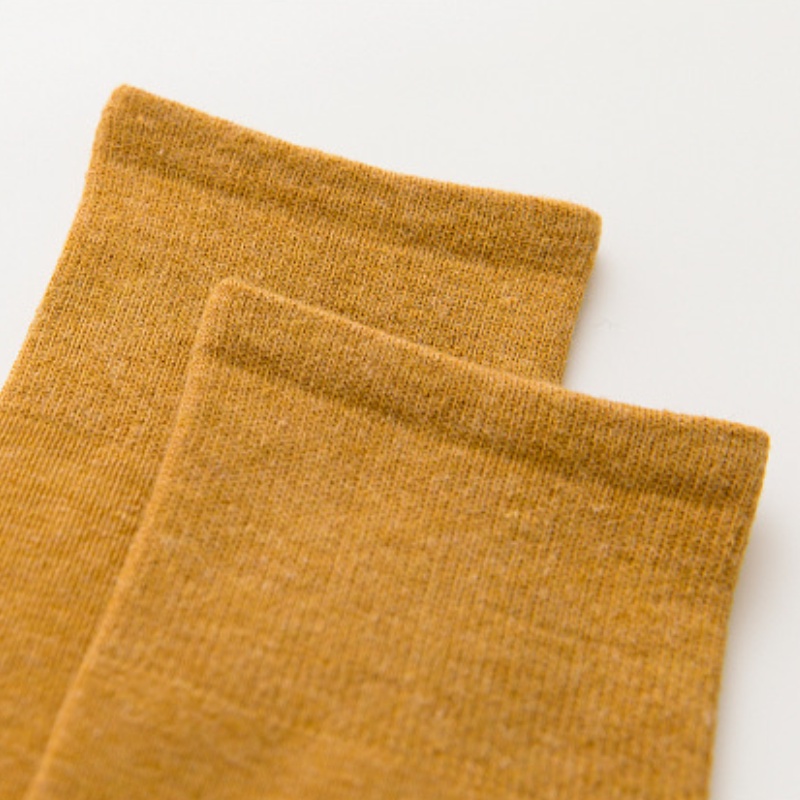 Vớ cotton FHYL co giãn màu trơn đơn giản phong cách Hàn Quốc