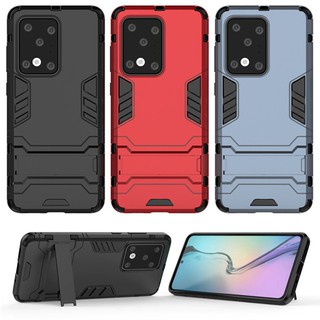 Ốp lưng Samsung Galaxy S20, S20 Plus, S20 Ultra chống sốc Iron man có chân dựng máy