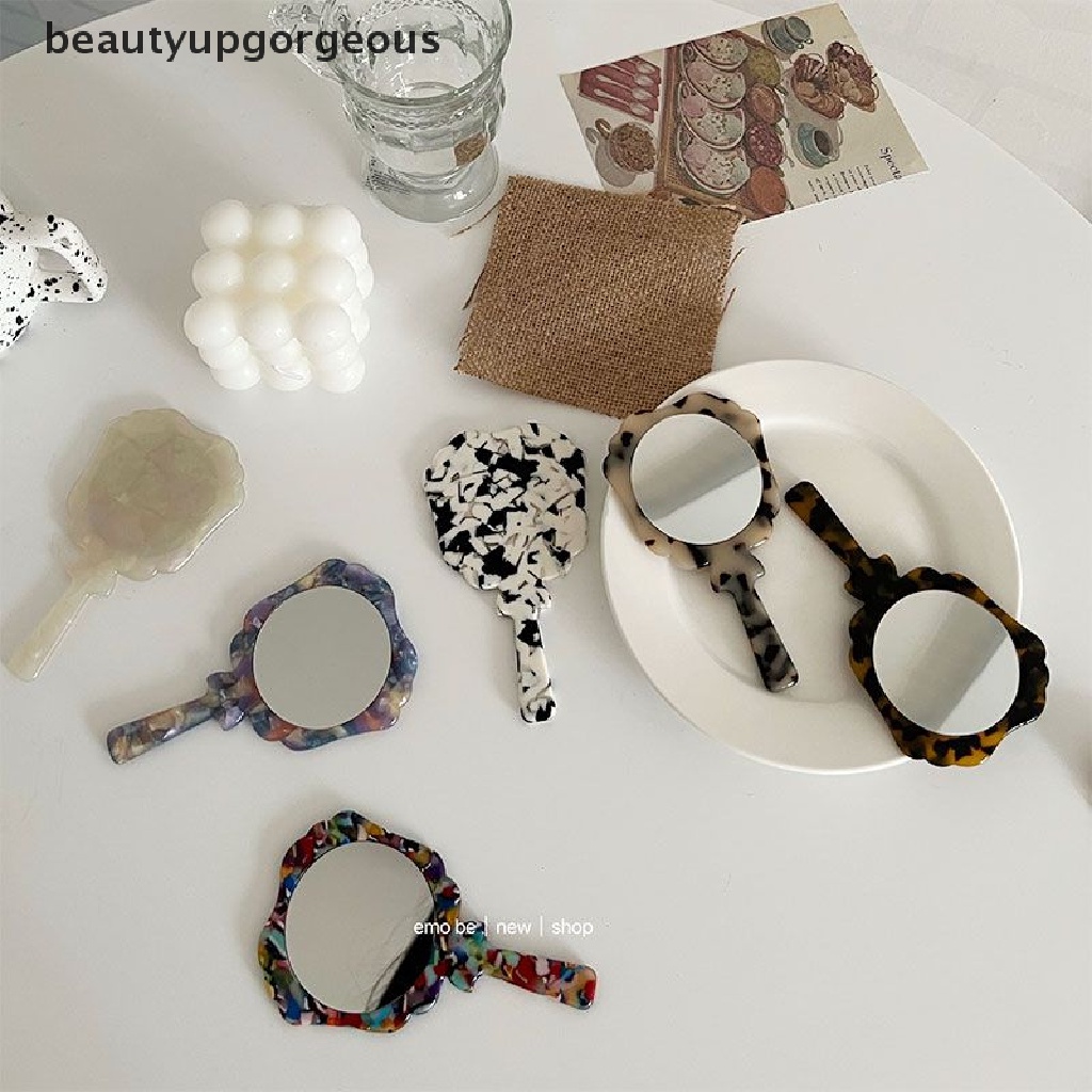 1 Tấm Gương Trang Điểm Cầm Tay Acetate Dành Cho Nữ