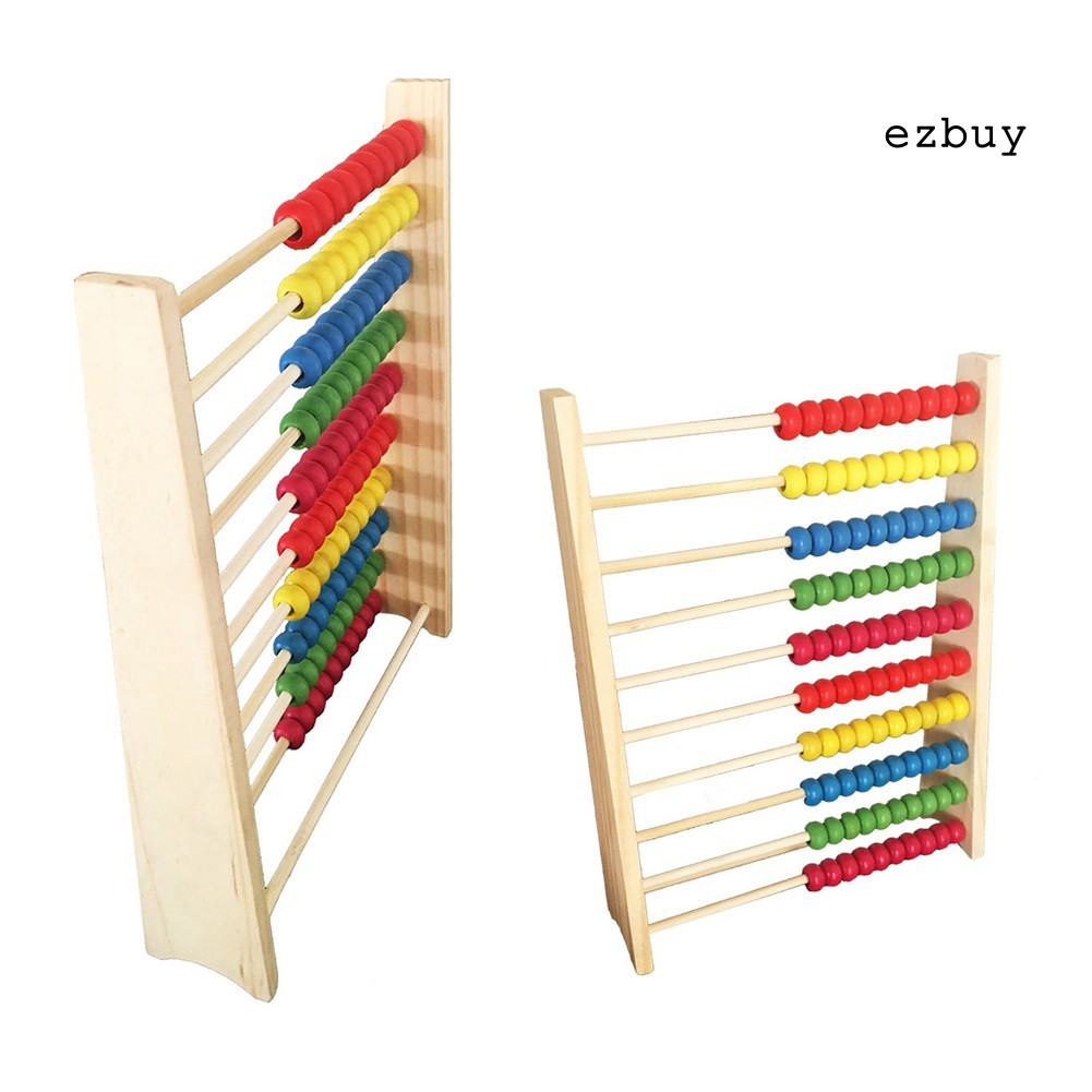 Bàn Tính 10 Hàng Bằng Gỗ Dành Cho Bé Học Toán