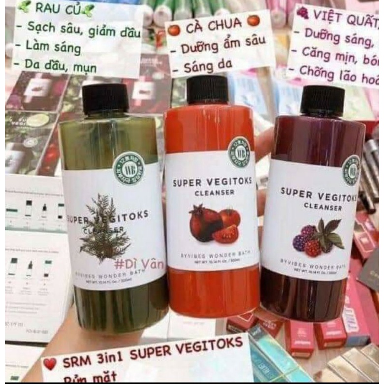 Sữa rửa mặt thải độc rau củ quả