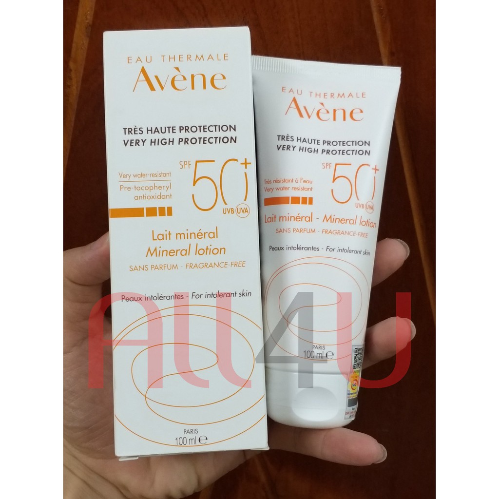 [TEM CTY] AVÈNE Protection Mineral Lotion SPF50+ 100mL - Kem Chống Nắng Dành Cho Da Nhạy Cảm SPF50+