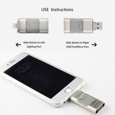 Usb 3 trong 1 gồm Otg Usb I-Flash Drive thích hợp cho Iphone Ipad Pc