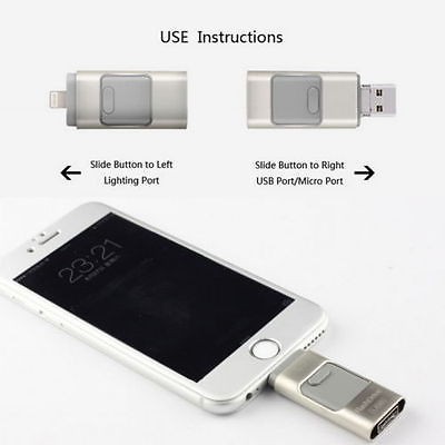 Usb 3 Trong 1 Gồm Otg Usb I-Flash Drive Cho Iphone Ipad Pc