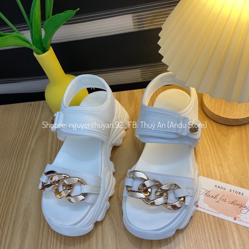 Sandal xích đế bánh mì cao 7,5cm ⚡️ANDUSTORE⚡️