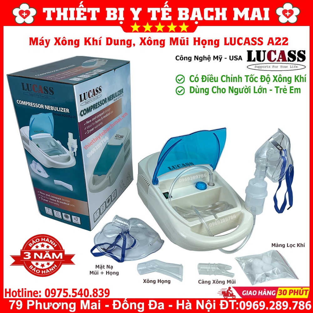 Máy Xông Mũi Họng, Xông Khí Dung LUCASS A22
