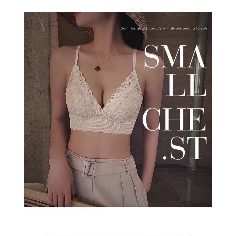 Áo lót Mỏng Không Gọng Thêu Họa Tiết Lưng Phong Cách Retro Pháp | BigBuy360 - bigbuy360.vn