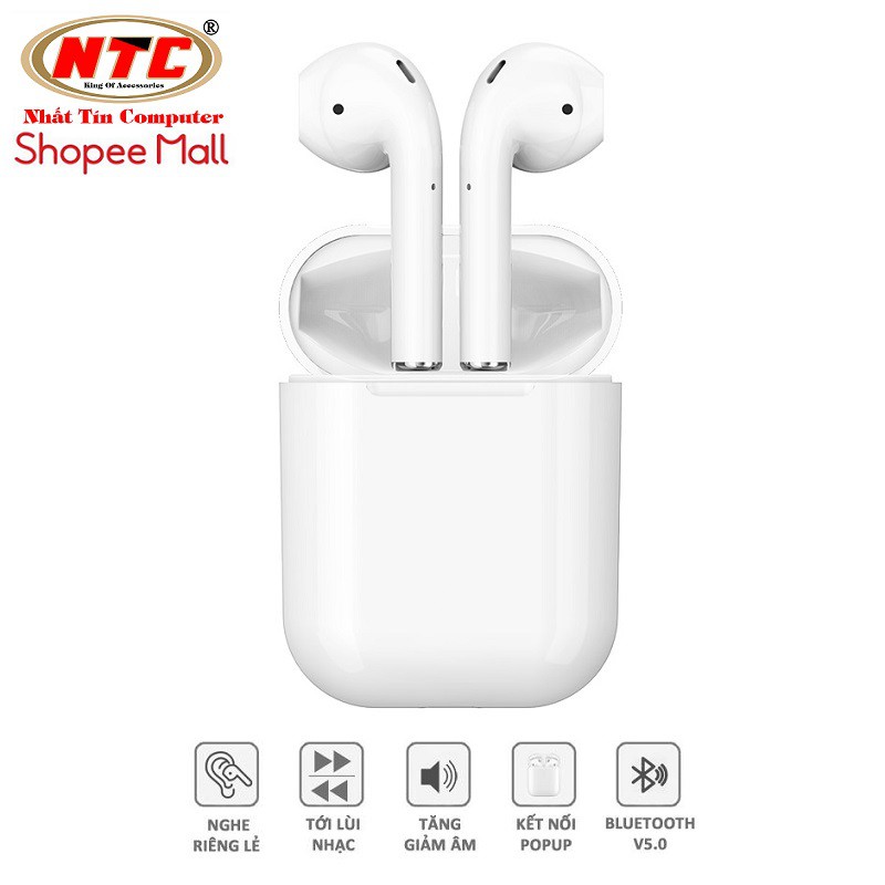 Tai nghe bluetooth True Wireless Borofone BE28 Plus Original series V5.0 (Trắng) - Hãng phân phối chính thức