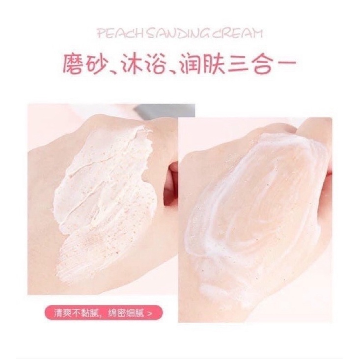 Một hũ tẩy da chết body đào Heyxi Peach Clear Body Scrub 200G Senabeauty