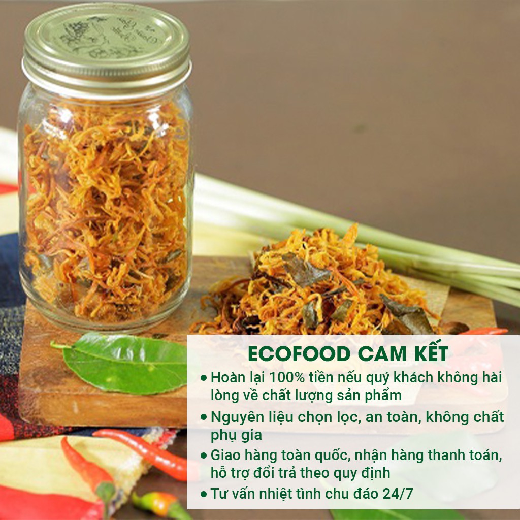 Gà khô lá chanh 300G Ecofood khô gà nhà làm cay ngon đồ ăn vặt an toàn vệ sinh thực phẩm | BigBuy360 - bigbuy360.vn