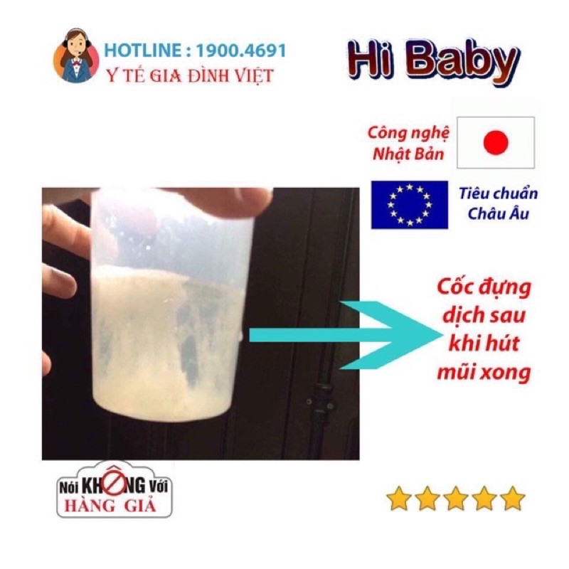 ⚡️CHÍNH HÃNG⚡️ Máy hút mũi, chạy khí dung 2 trong 1 HiBaby chất lượng cao