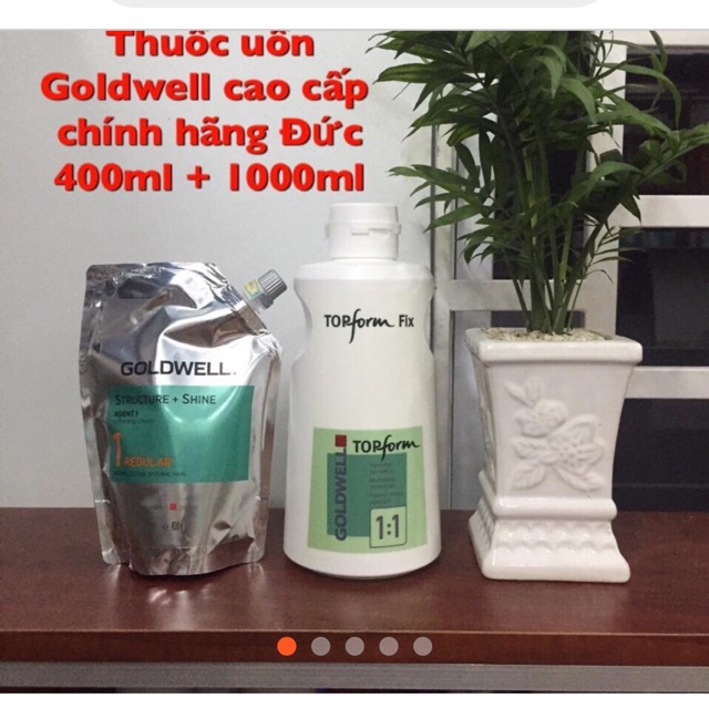 Cặp thuốc uốn tóc GOLDWELL  SHINE 400ML/1000ML