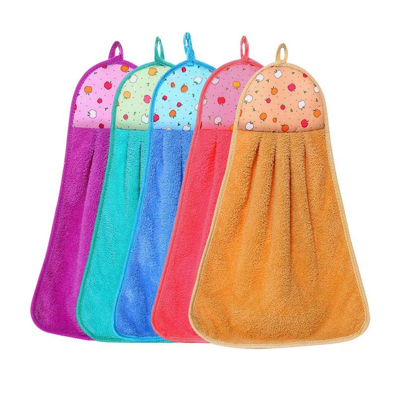 Khăn Tay ANAEAT Bằng Nhung San Hô Lau Tay/ Lau Bát Đĩa Thấm Nước Không Xơ