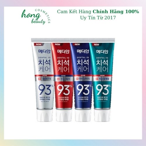 Kem Đánh Răng Giúp Trắng Răng, Giảm Ố, Loại Bỏ Mùi Hôi Median Dental IQ 93% Toothpaste 120g