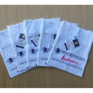 Áo thun 3 lỗ nam 100% cotton. Áo lót nam không cổ thấm hút mồ hôi LEDATEX