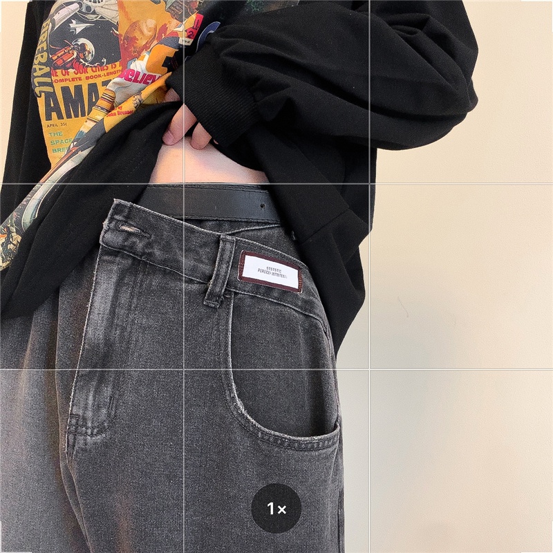 Quần Jeans Nam Ống Rộng Thời Trang Cá Tính