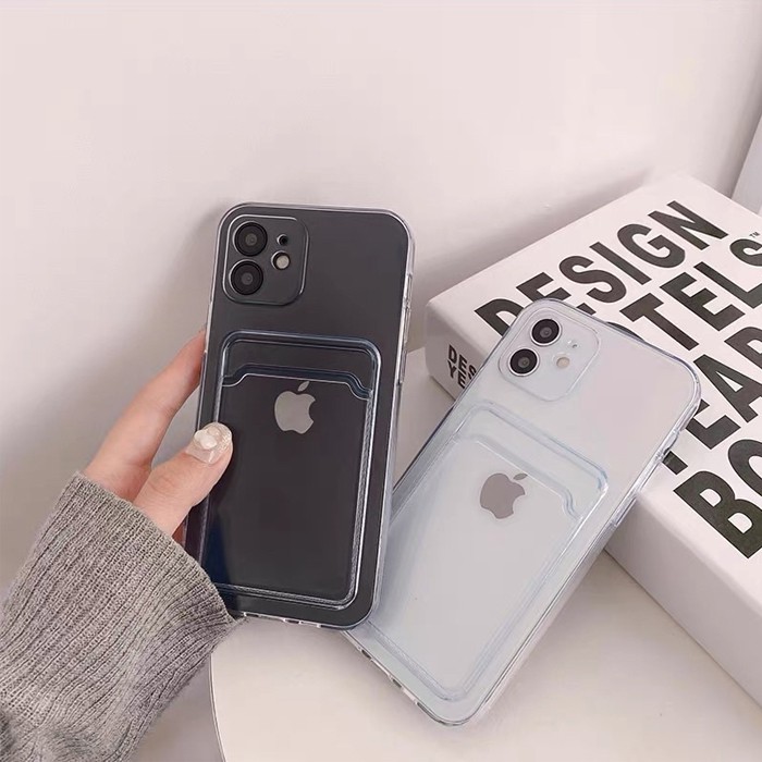 Ốp Lưng Điện Thoại Iphone Trong Suốt Dạng Ví Có Ngăn Đựng Thẻ - In Hình Lên Mặt Sau Ví Theo Yêu Cầu