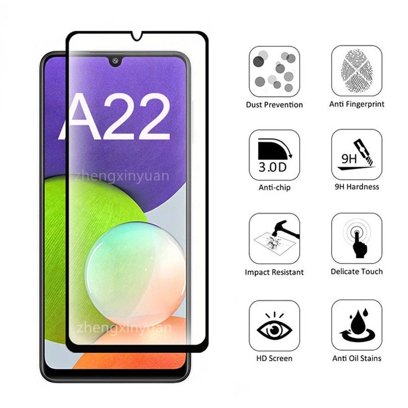 Kính Cường Lực Bảo Vệ Màn Hình Toàn Diện Camera 2 Trong 1 Cho Samsung Galaxy A22 5g A224g A22 5g