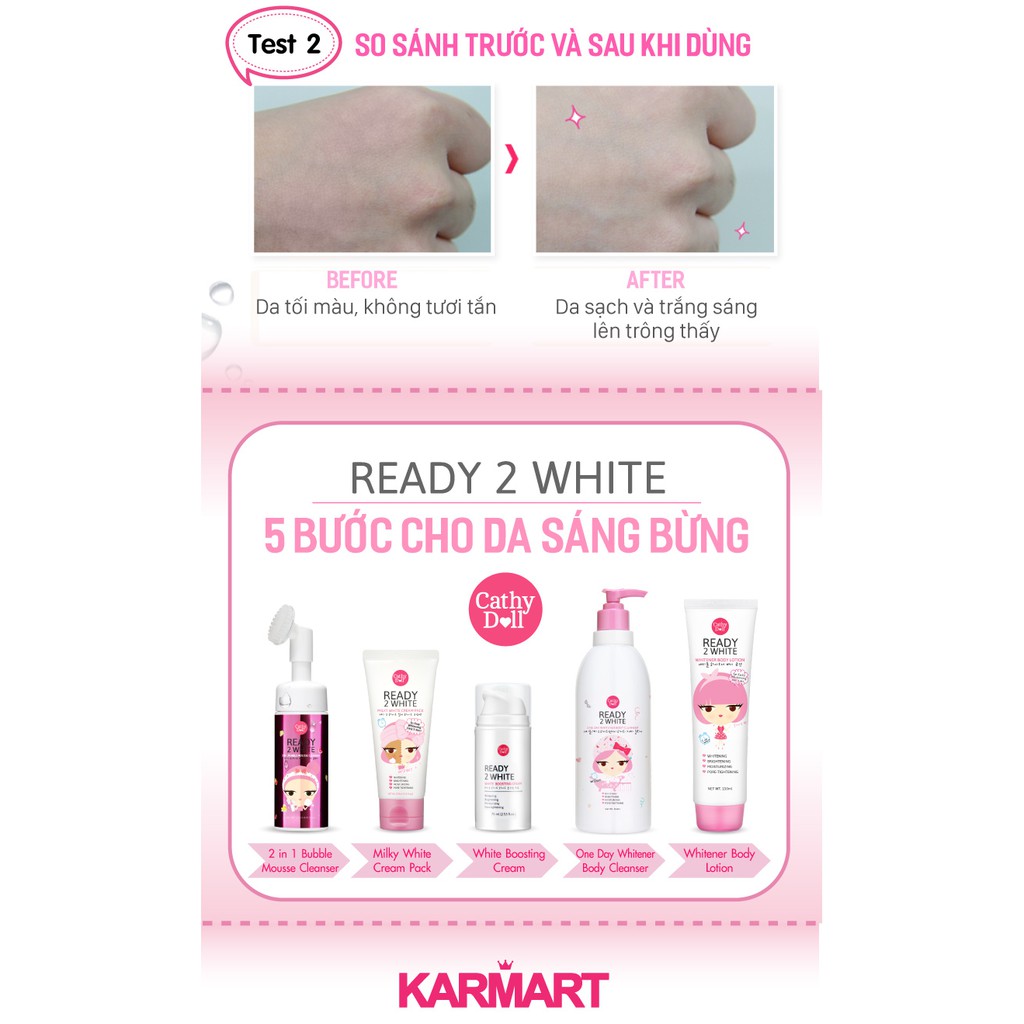 ☘️☘️450ml-Sữa tắm trắng da Ready 2 White One Day Whitener Body Cleanser (new)☘️☘️