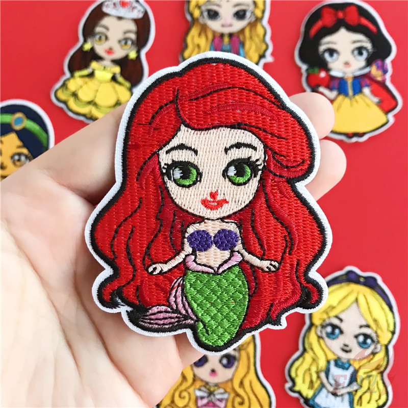 Miếng sticker thêu trang trí quần áo họa tiết công chúa Disney đáng yêu