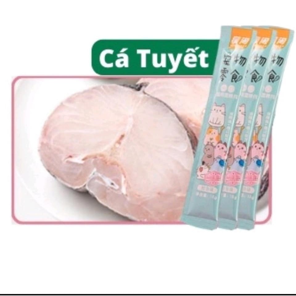 Súp thưởng Pate cho mèo Shizuka thanh 15gr có vị cá Tuyết, cá Ngừ, Gà