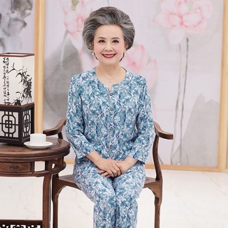 Bộ đồ bà già cotton lụa, áo bà ba xuân hè