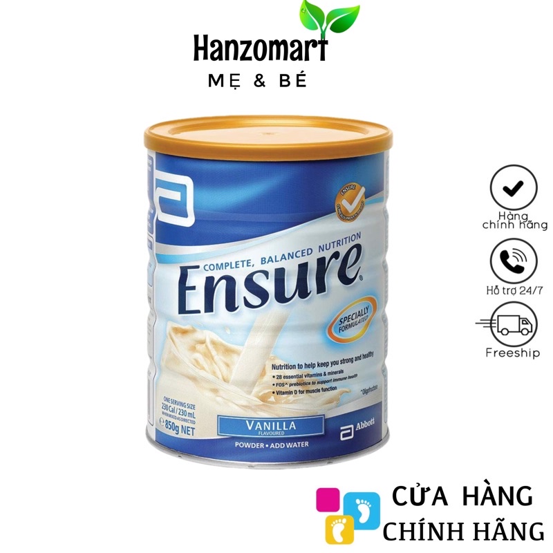 Sữa Ensure Úc 850g, vị vani