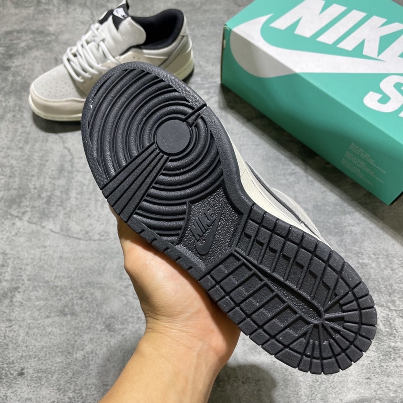 GIÀY SB DUNK GREY XÁM DA LỘN VIỀN ĐEN SC