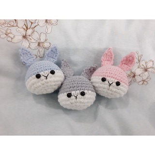 Móc khóa đầu thỏ móc len - Amigurumi bunny 🐰