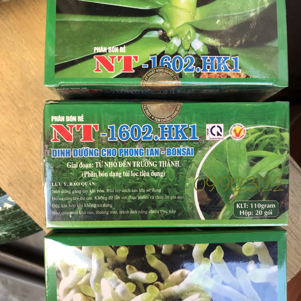 PHÂN BÓN TAN CHẬM DẠNG  TÚI LỌC HPV hộp 20 túi 1602 HK1 dinh dưỡng cho phong lan, hoa cảnh từ  cây con đến trưởng thành