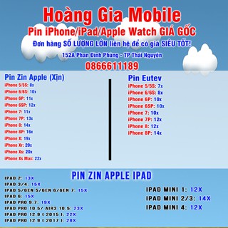 Pin ZIN Apple iPhone - Giá Gốc [Sỉ/Lẻ]