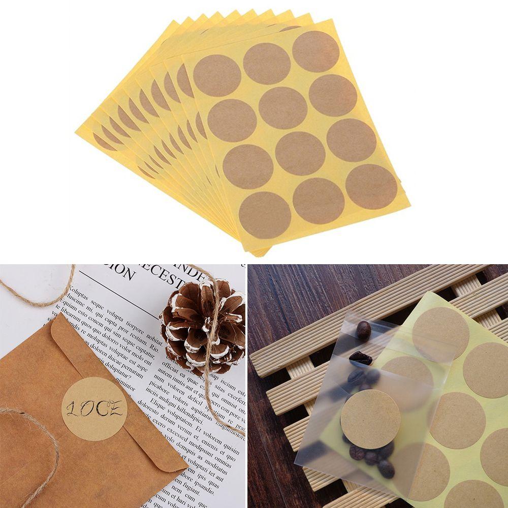 Bộ 120 Nhãn Dán Trang Trí Bánh Kẹo Bằng Giấy Kraft