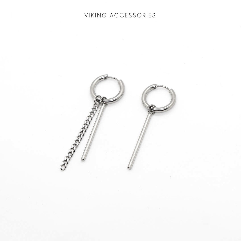 Khuyên Tai Nam Nữ Thép Y Tế Không Gỉ Charm Chiếc Gậy Cá Tính