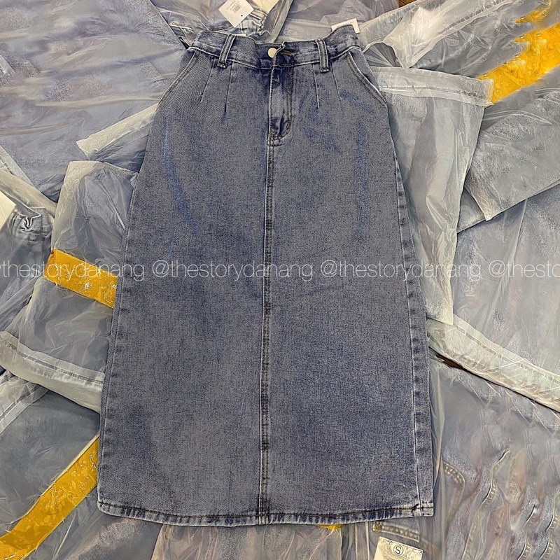 [STR] Chân váy jean dáng dài, xẻ vạt CV266 | BigBuy360 - bigbuy360.vn