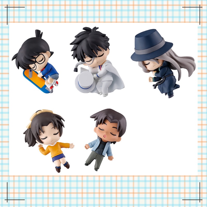 Mô hình Gacha Conan ver Ngủ Conan Gin Kid Hattori Kazuha