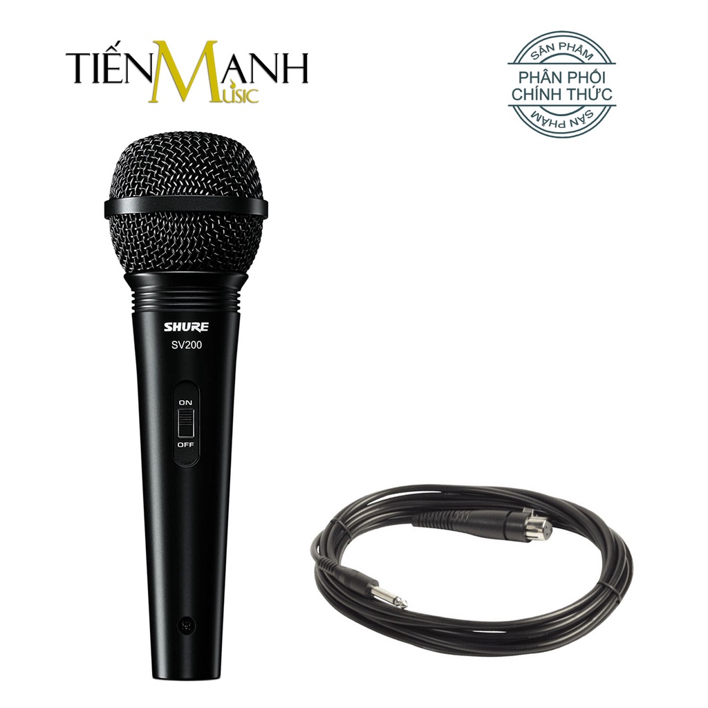 [Chính Hãng] Mic Shure SV200 Có Dây Cầm Tay Vocal Microphone Karaoke Micro SV200-Q-X