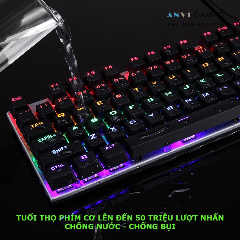 Bàn phím cơ Blue switch FOREV FV Q302 chính hãng Phím bấm cực nhạy, không rush