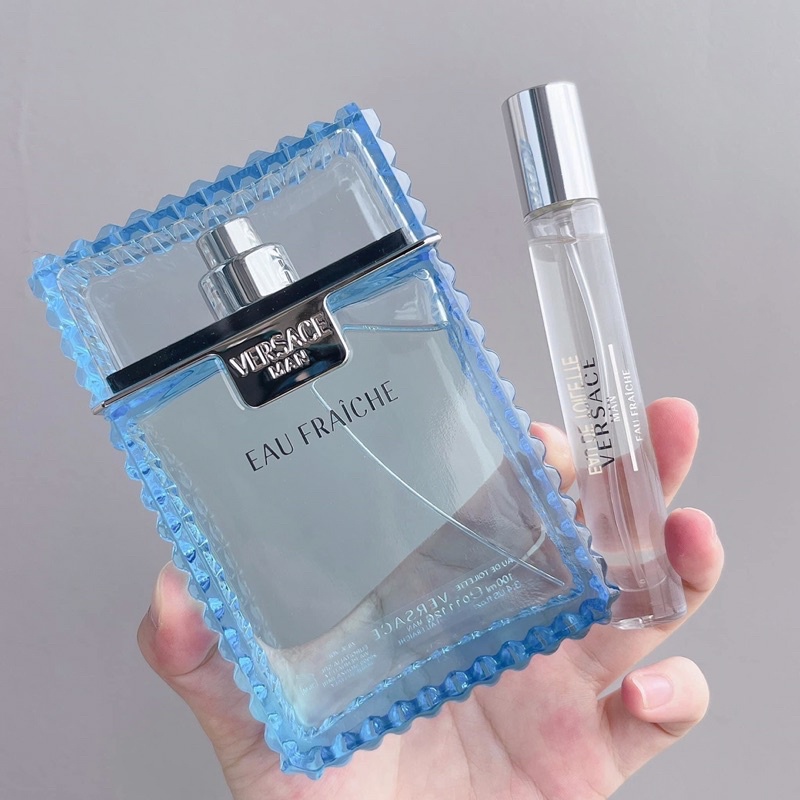 Set Nước Hoa Nam Versace Man Eau Fraiche EDT Set 3 Món (100ml + Mini 10ml + LKM 75ml)