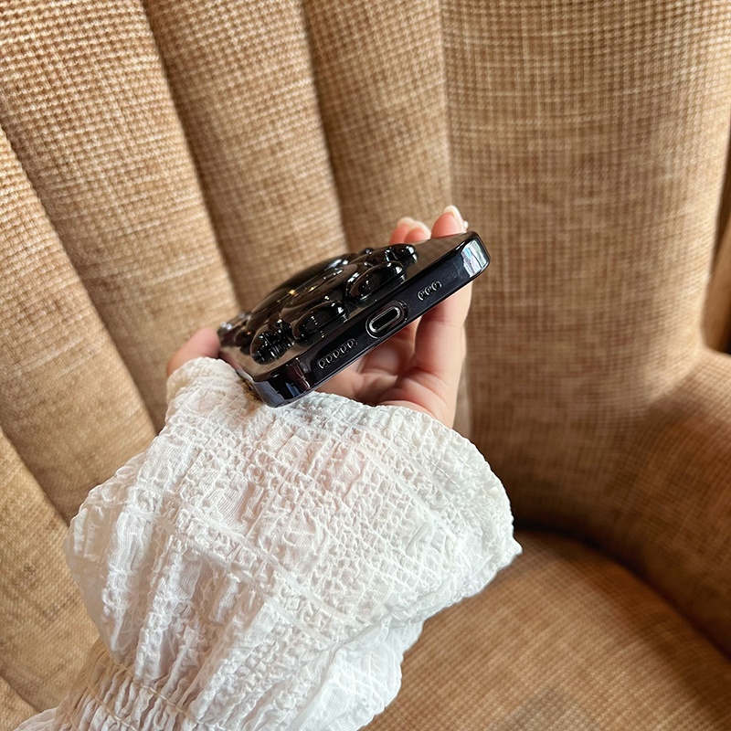 Ốp Điện Thoại Dẻo Họa Tiết Phi Hành Gia Kèm Giá Đỡ Đứng Cho iPhone 14 13 12 11 Pro Max 14Plus XS XR X 7 8 Plus SE