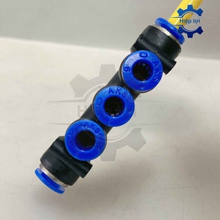 Ngã năm nối ống khí nén PK - nối hơi khí nén 5 đầu ống - cút nối hơi 5 ngã - nối khí nén