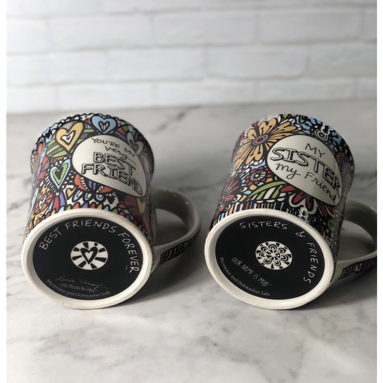 Cốc sứ Ly vintage hoạ tiết đẹp kèm câu quote hay, hàng xuất Châu Âu