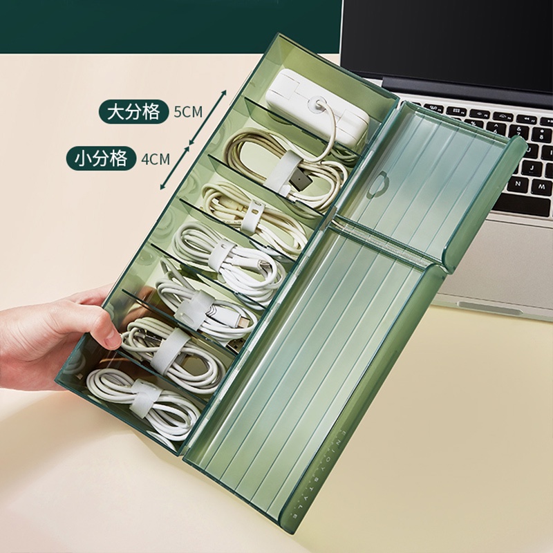 Hộp Shepherd bằng PP nắp lật thiết kế bán trong suốt đựng dây cáp dữ liệu