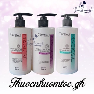 Dầu gội giữ màu tóc nhuộm ceorali magicsil, dầu gội cho tóc nhuộm, dầu gội xả giúp tóc bền màu, lâu trôi 300ml