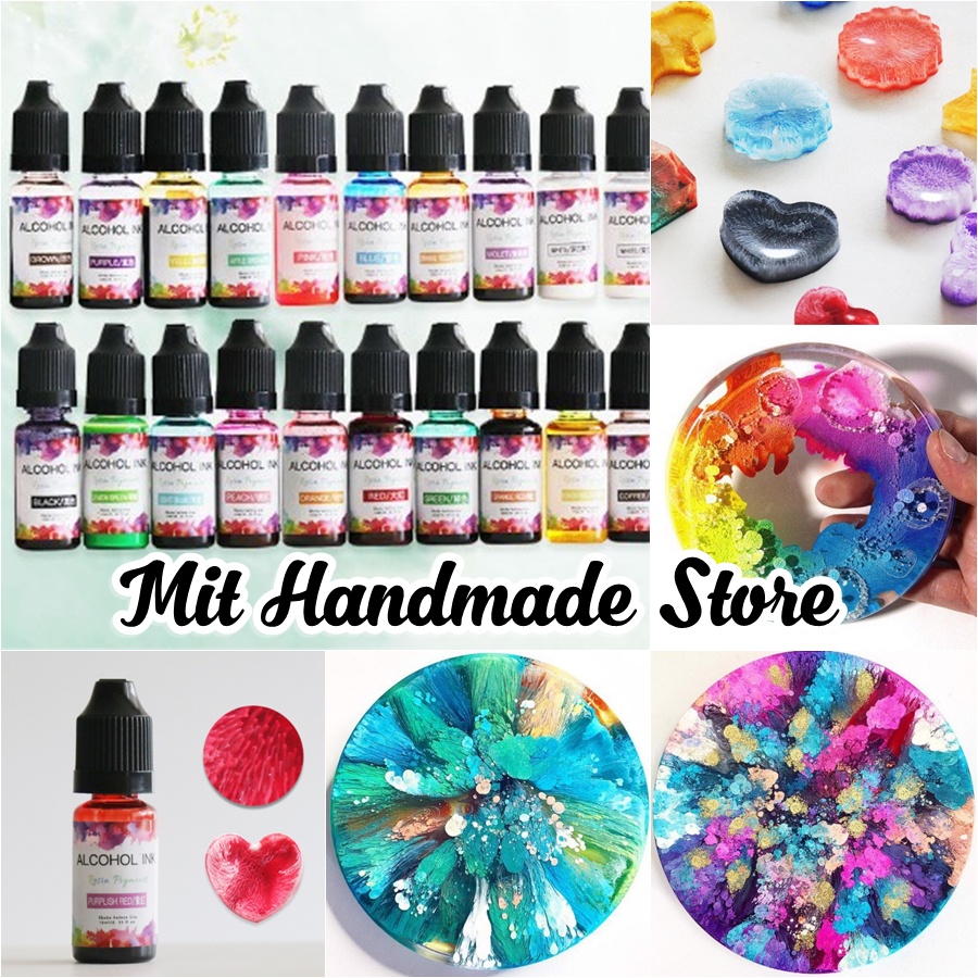Màu Loang Resin - Resin Alcohol Ink - Màu tạo hiệu ứng màu loang cho các sản phẩm từ Resin