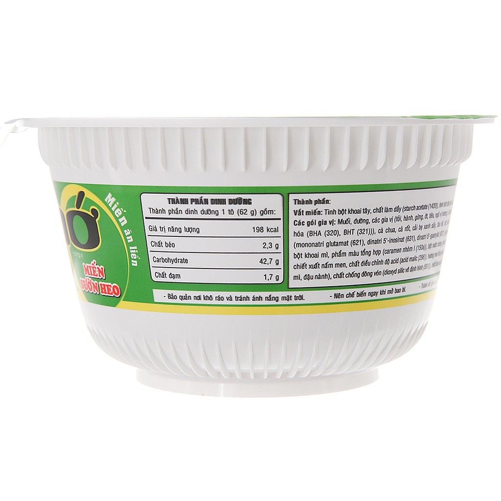 6 TÔ Miến Nhớ mãi mãi hương vị sườn heo tô 62g