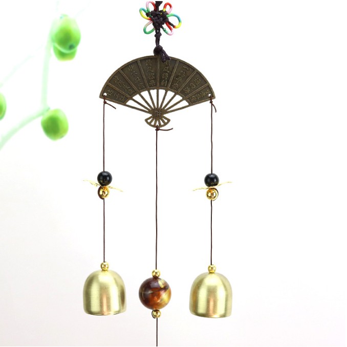 Chuông gió phong thủy và trang trí hình quạt VG27