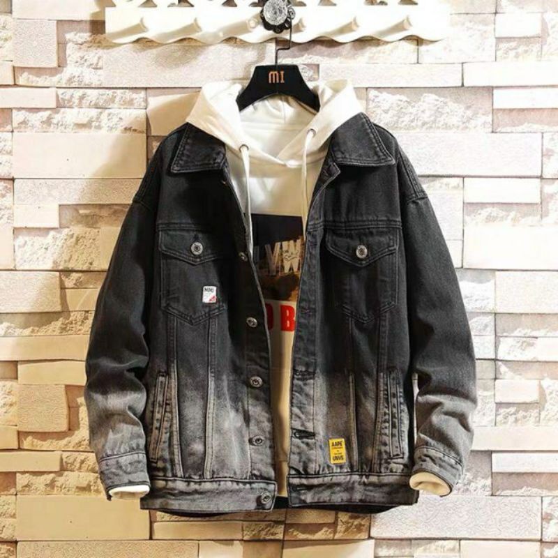 [xưởng sỉ] Áo khoác jean nam cao cấp xanh wash đen sương - top 4 áo khoác đỉnh năm nay
